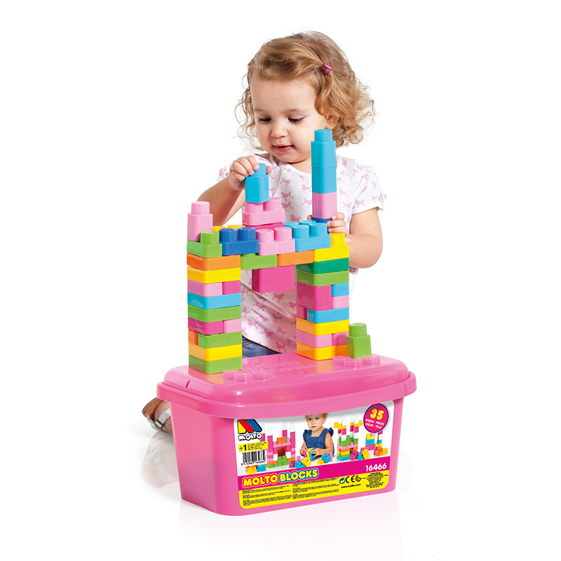 MOLTO BOX WITH 35 BLOCKS PINK 
