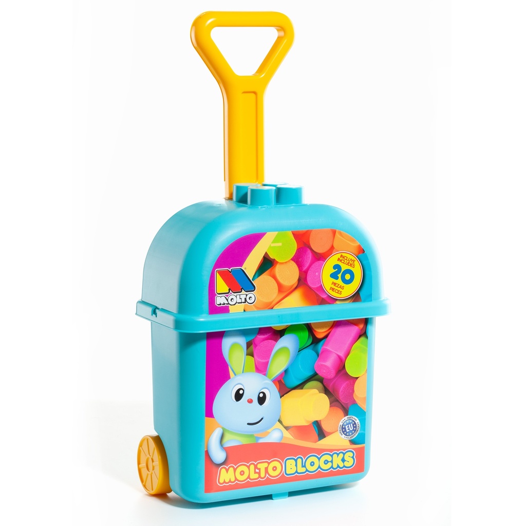 MOLTO BLOCKS TROLLEY 20 PCS