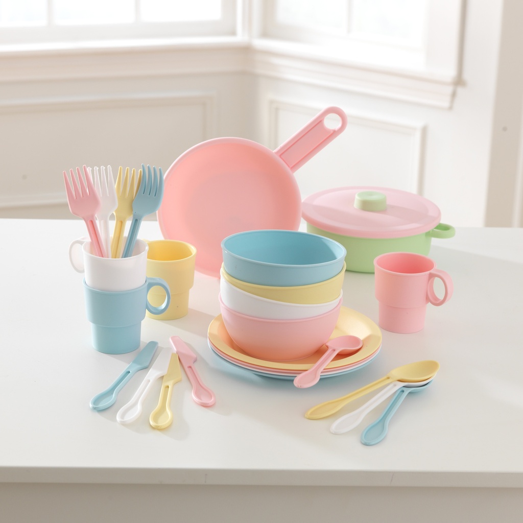 KIDKRAFT 27PCS COOCKWARE SET - PASTEL (63027)