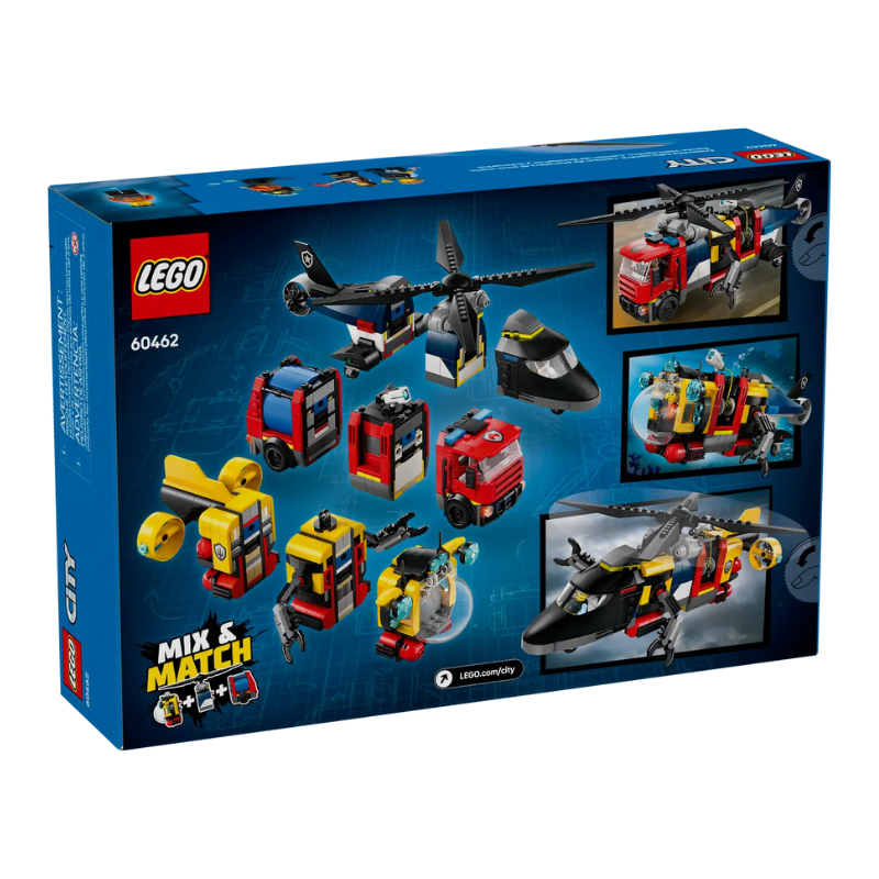 LEGO CITY - HELICOPTER, FIRE TRUCK & SUBMARINE REMIX