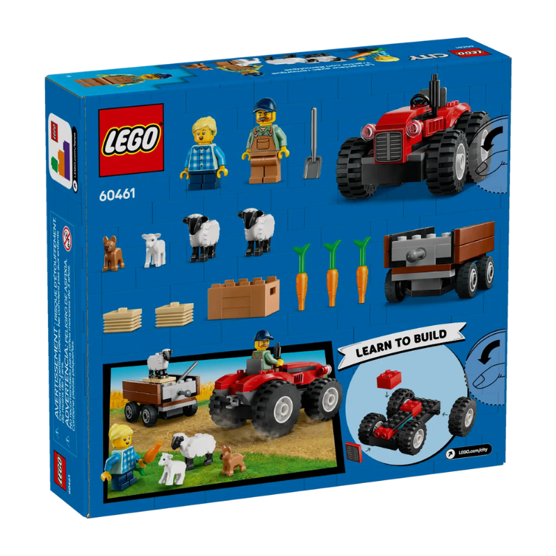LEGO CITY - RED FARM TRACTOR WITH TRAILER & SHEEP