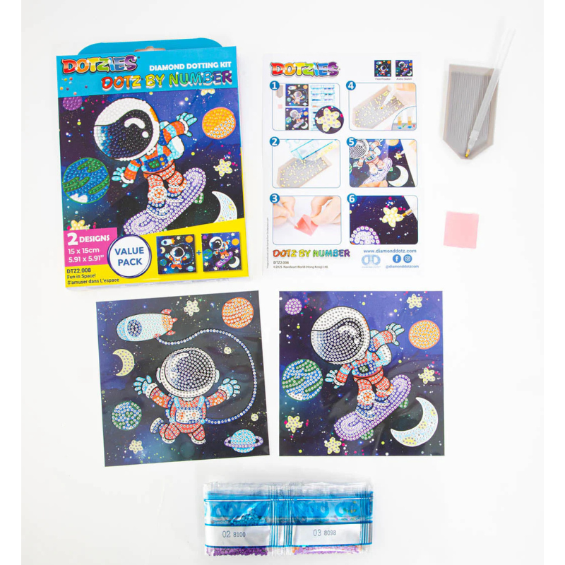 DIAMOND DOTZ DOTZIES BY NUMBER FUN IN SPACE