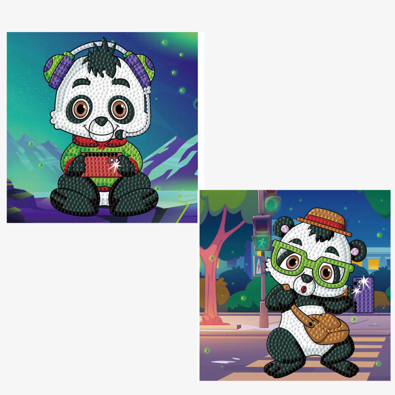 DIAMOND DOTZ DOTZIES BY NUMBER PANDA TIME