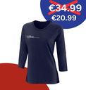 W TEAM II/4 SLEEVE TCH TEE TEAM NAVY M