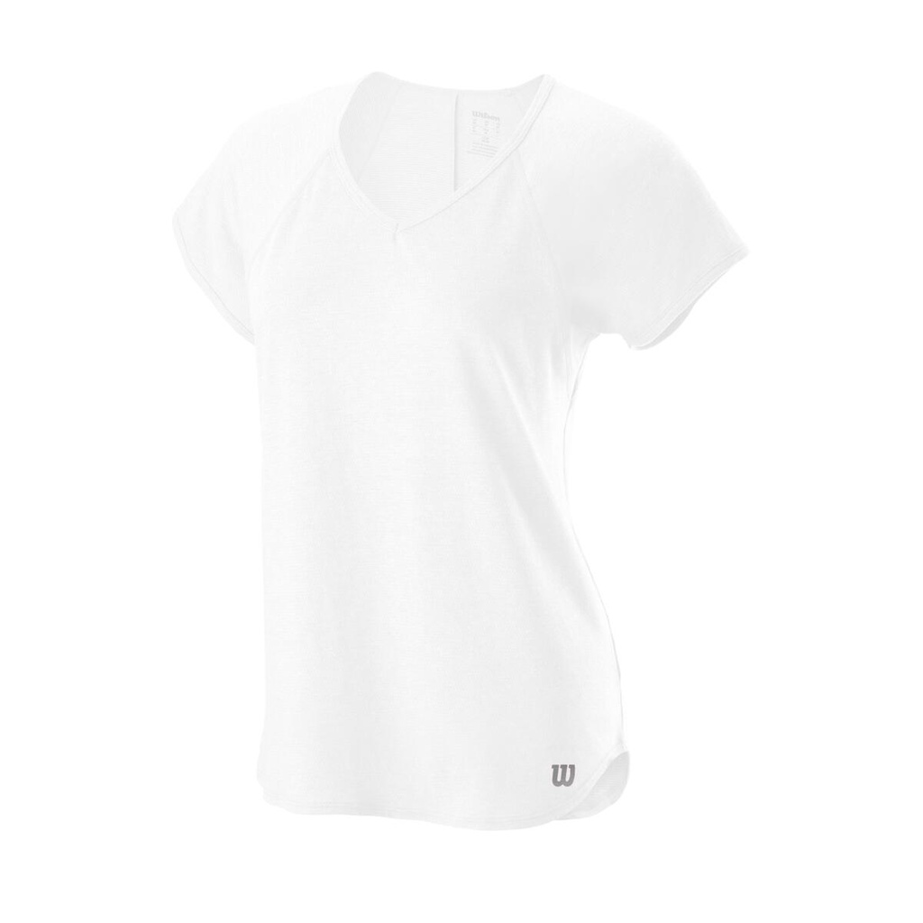 W TRAINING V-NECK TEE WH