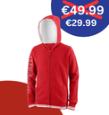 Y TEAM II FZ HOODY TEAM RED