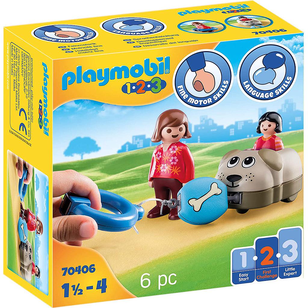 PLAYMOBIL 1.2.3 - DOG TRAIN CAR