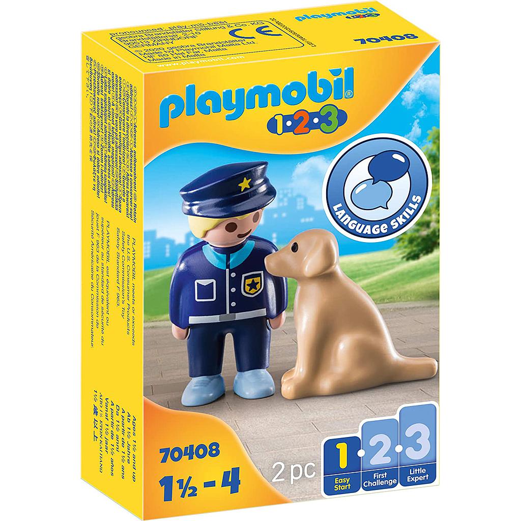 PLAYMOBIL 1.2.3 - POLICE OFFICER WITH DOG