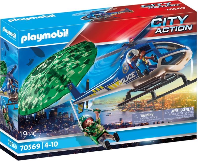 PLAYMOBIL CITY ACTION - POLICE PARACHUTE SEARCH