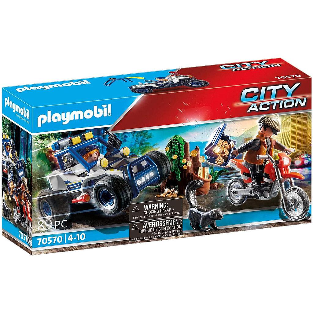 PLAYMOBIL CITY ACTION - POLICE OFF-ROAD CAR WITH JEWEL THIEF