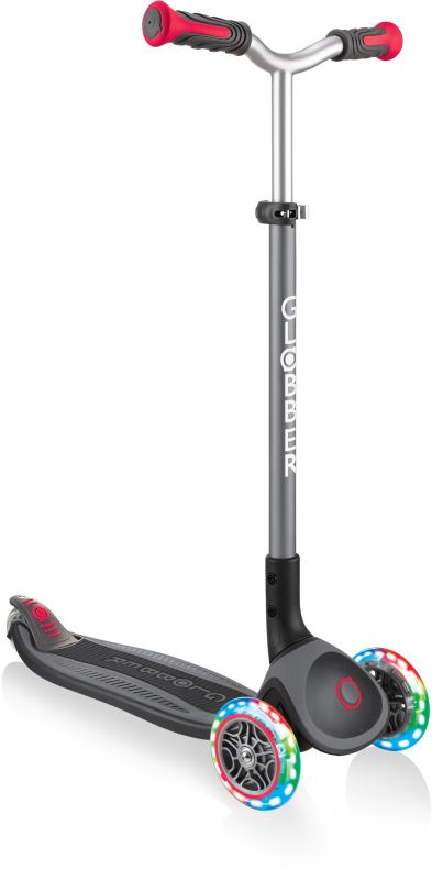 GLOBBER SCOOTER ELITE MASTER LIGHTS BLACK-RED
