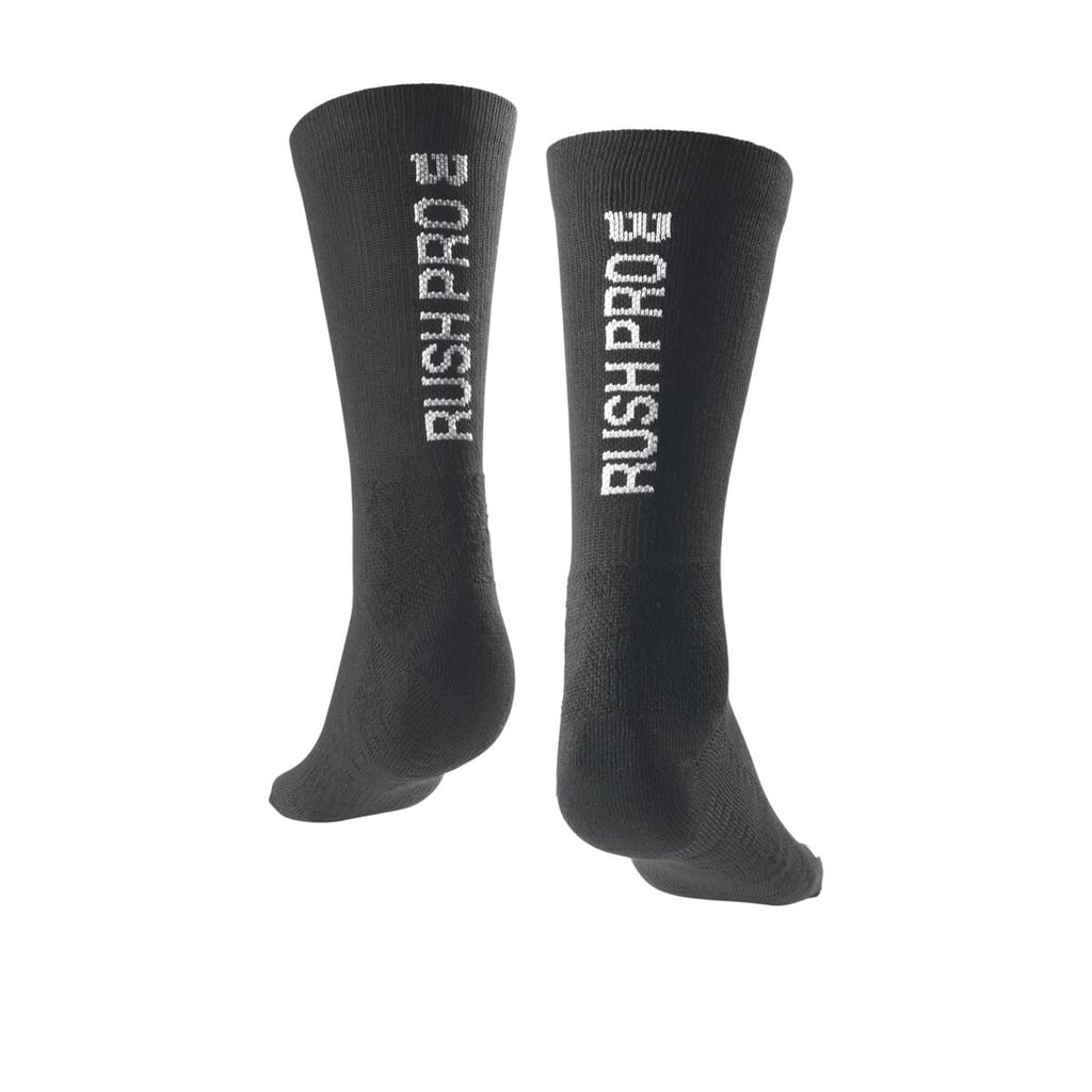 M RUSH PRO CREW SOCK 1PR/PK Bk/Wh