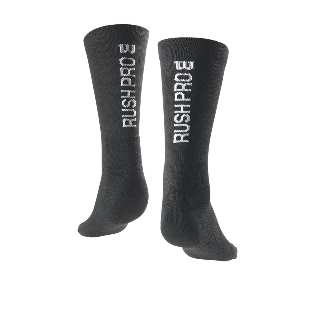 M RUSH PRO CREW SOCK 1PR/PK Bk/Wh