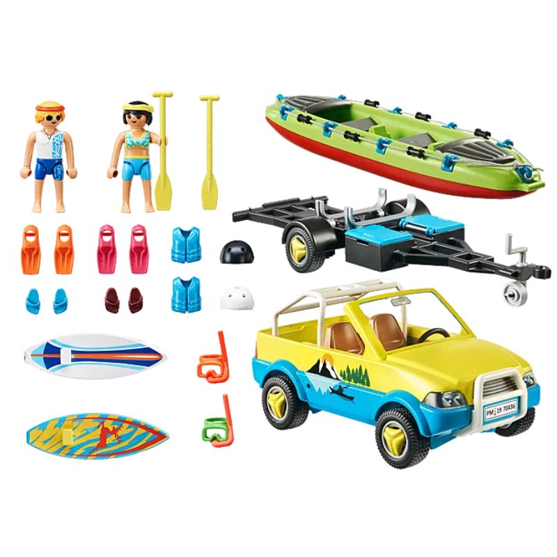 PLAYMOBIL FAMILY FUN - BEACH CAR WITH CANOE