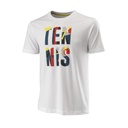 STACKED TENNIS TECH TEE WH