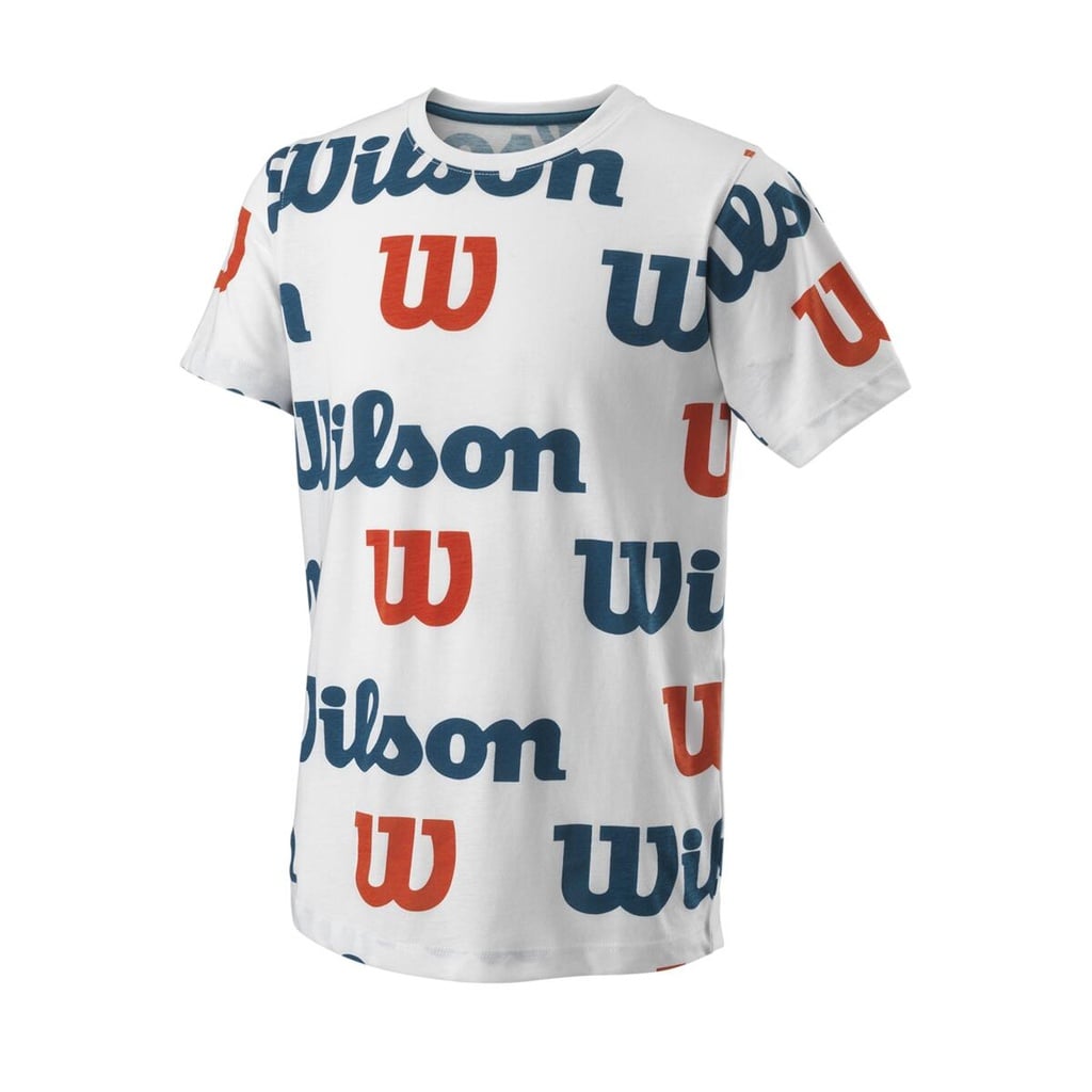 ALL OVER LOGO TECH TEE B WH