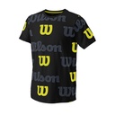 ALL OVER LOGO TECH TEE B BK