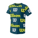 ALL OVER LOGO TECH TEE B BLUE CORAL