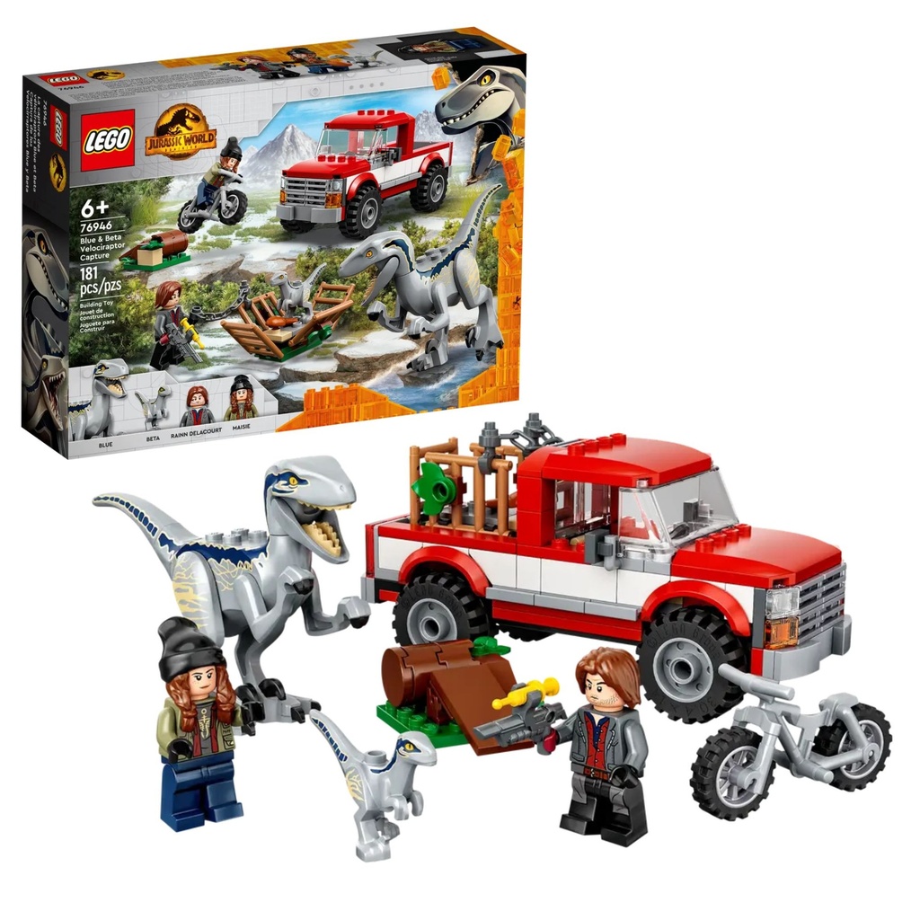 LEGO JURASSIC WORLD - BLUE & BETA VELOCIRAPTOR CAPTURE