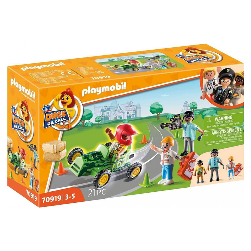 PLAYMOBIL D.O.C. - AMBULANCE ACTION: HELP THE RACING DRIVER