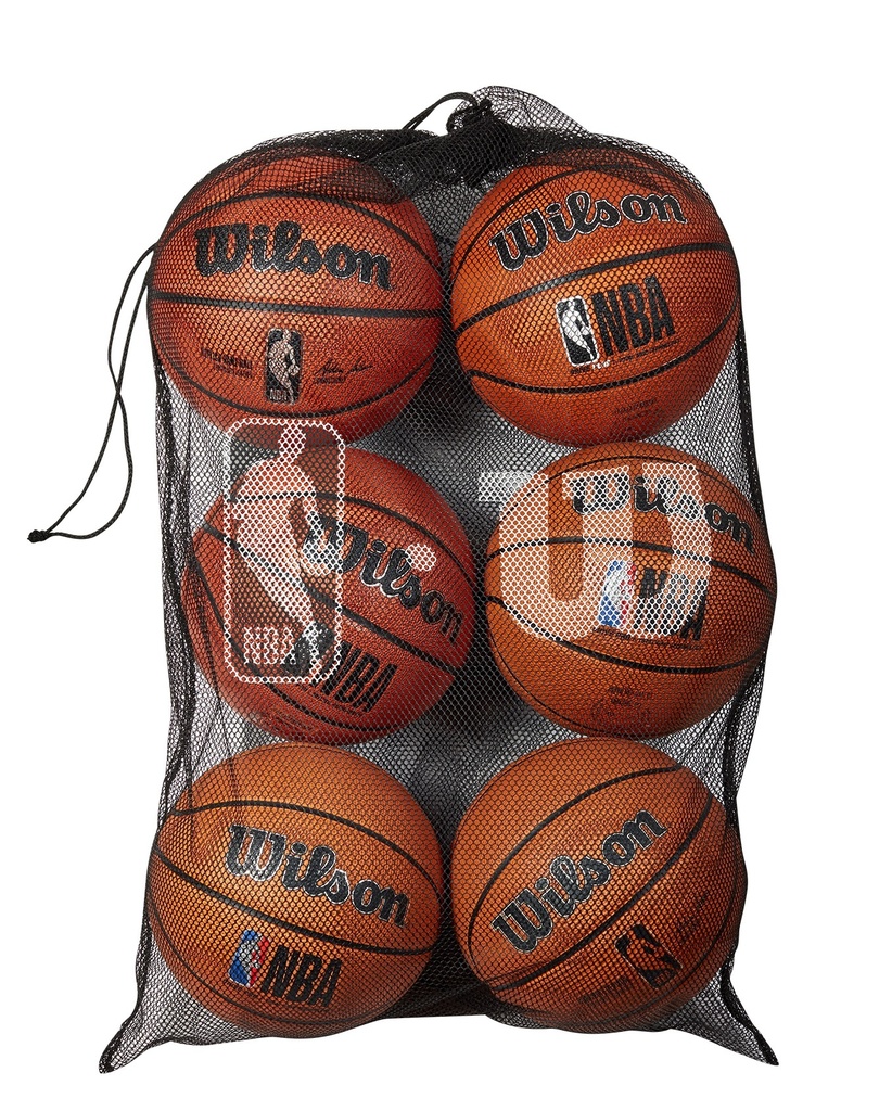 NBA 6 BALL MESH CARRY BAG BL