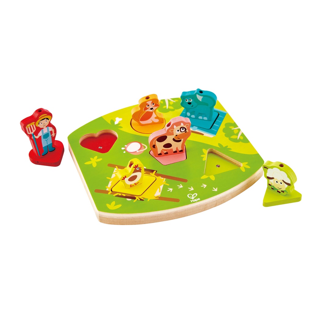 HAPE HAPPY PUZZLES ΞΥΛ.ΠΑΖΛ ΖΩΑΚΙΑ ΦΑΡΜΑΣ ΜΕ ΗΧΟ