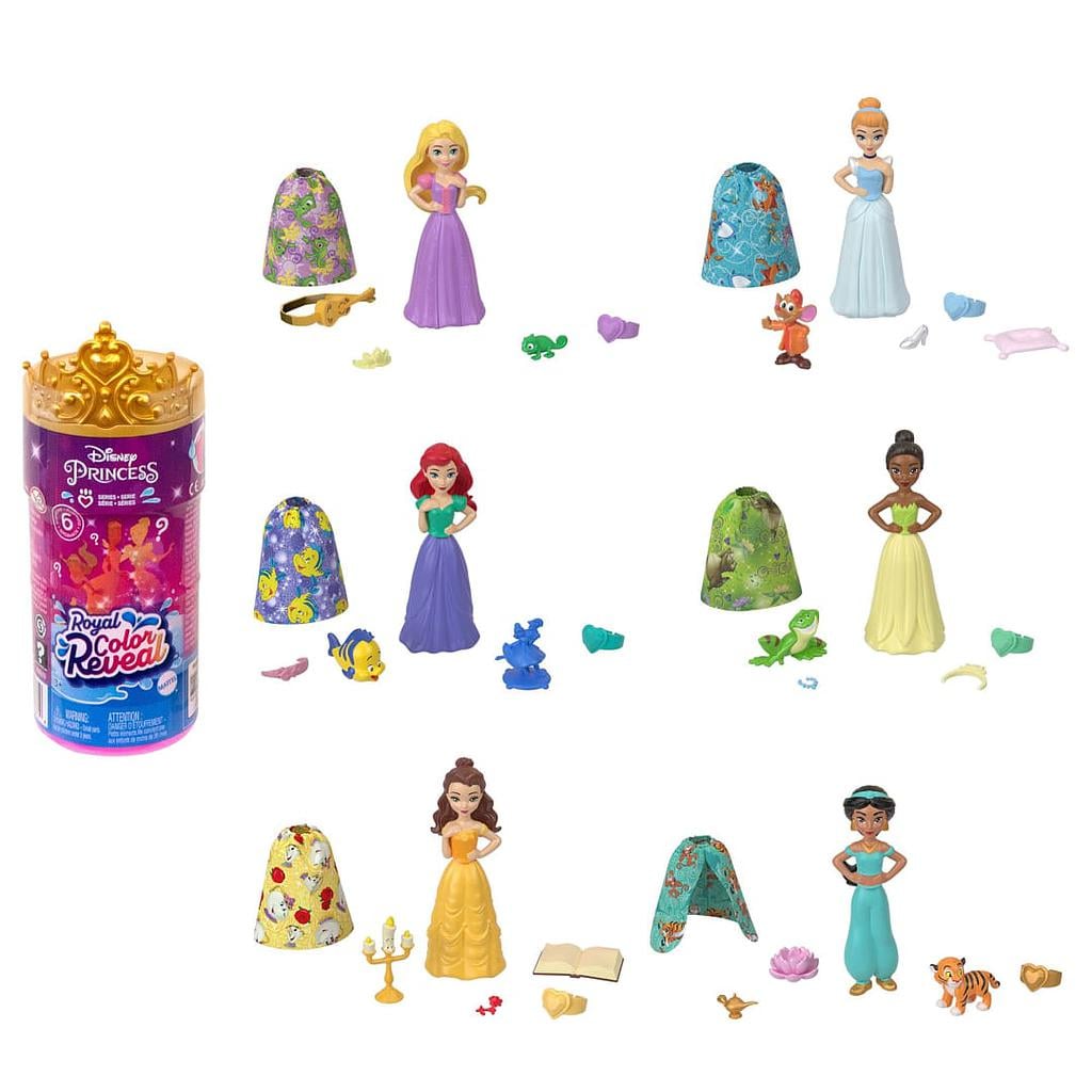 DISNEY PRINCESS - MINI KOYKLES COLOR REVEAL (6 SXEDIA)