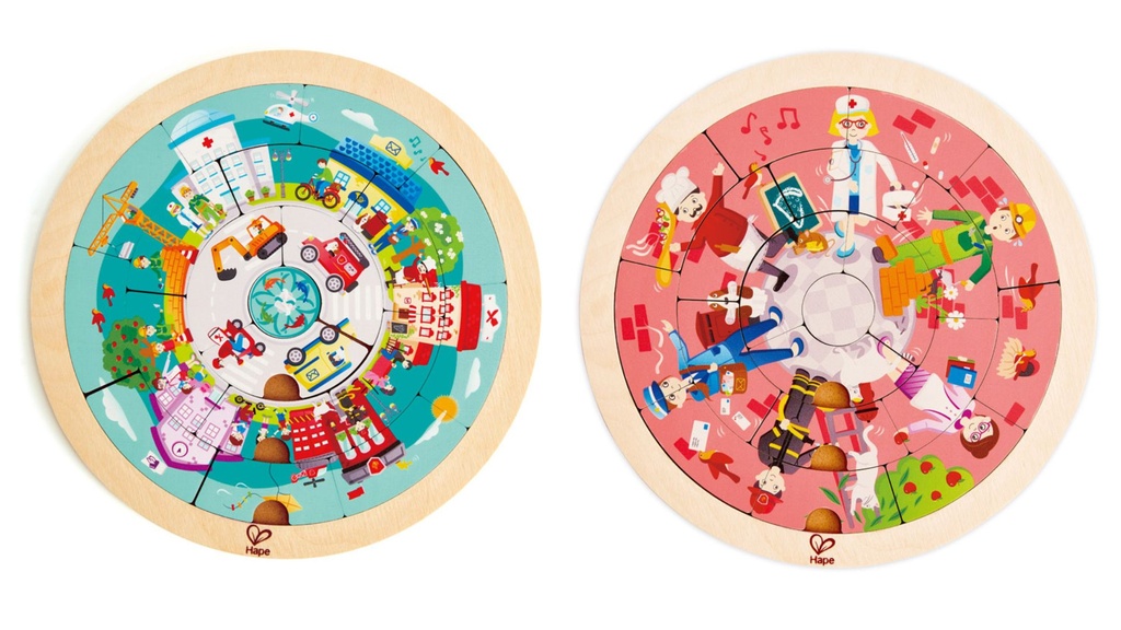 HAPE HAPPY PUZZLES ΞΥΛ.ΠΑΖΛ JOBS ROUNDABOUT PUZZLE