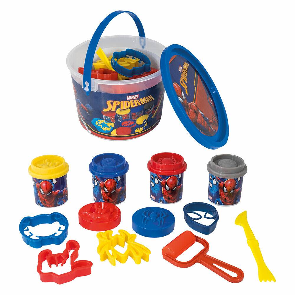 KOYVADAKI ME 4 VAZAKIA PLASTELINAS 2OZ KAI ERGAGLIA SPIDERMAN