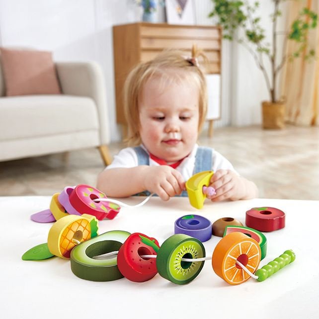 HAPE EARLY EXPLORER WOODEN CATERPILLAR FRUIT FEAST SET