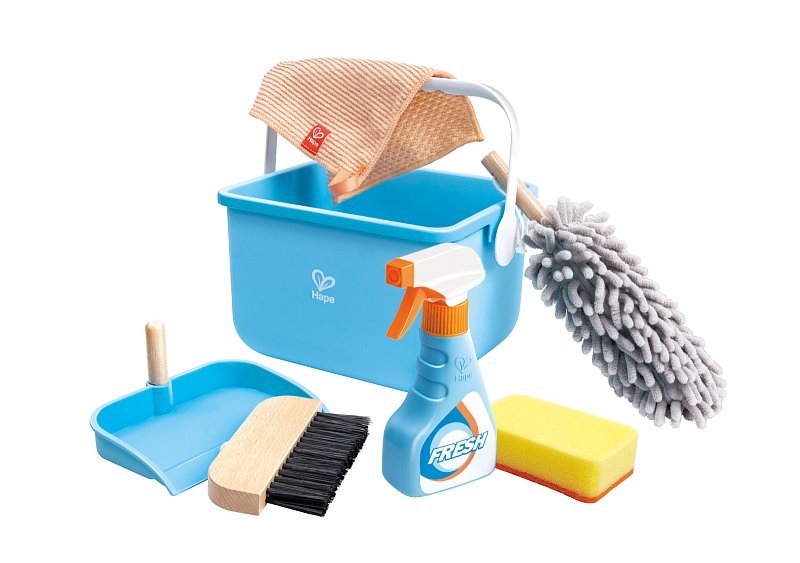HAPE SCOOT-AROUND WOODEN CLEAN UP BUCKET SET