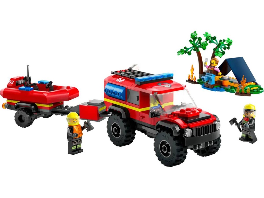 LEGO CITY - 4X4 FIRE TRUCK WITH RESCUE BOAT