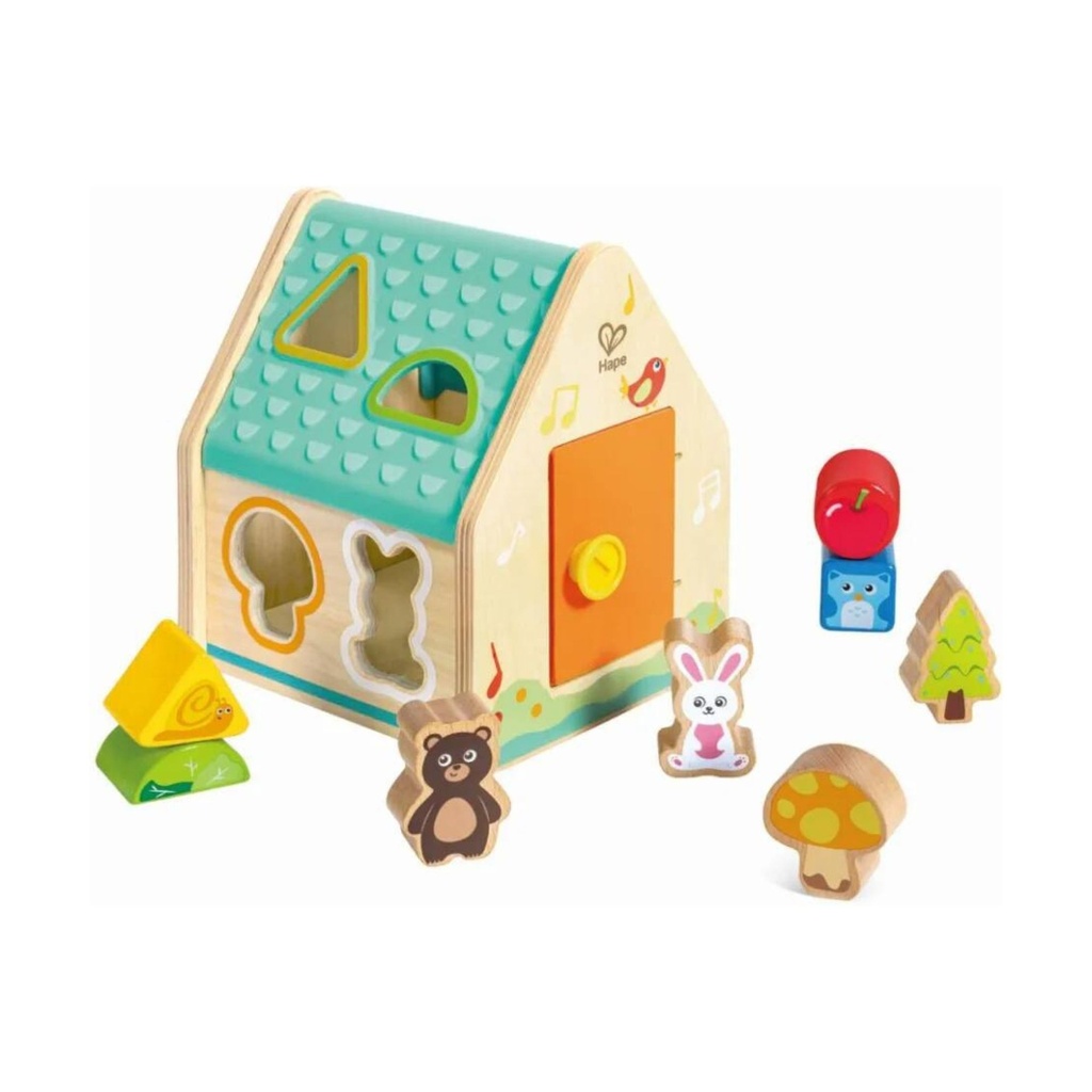 HAPE EARLY EXPLORER WOODEN CRITTER HOUSE SHAPE SORTER