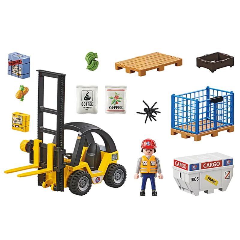 PLAYMOBIL CITY LIFE - FORKLIFT TRUCK WITH CARGO
