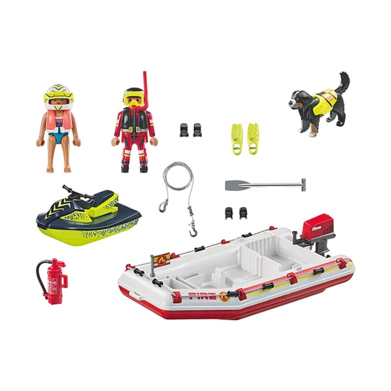 PLAYMOBIL ACTION HEROES - FIREBOAT WITH AQUA SCOOTER