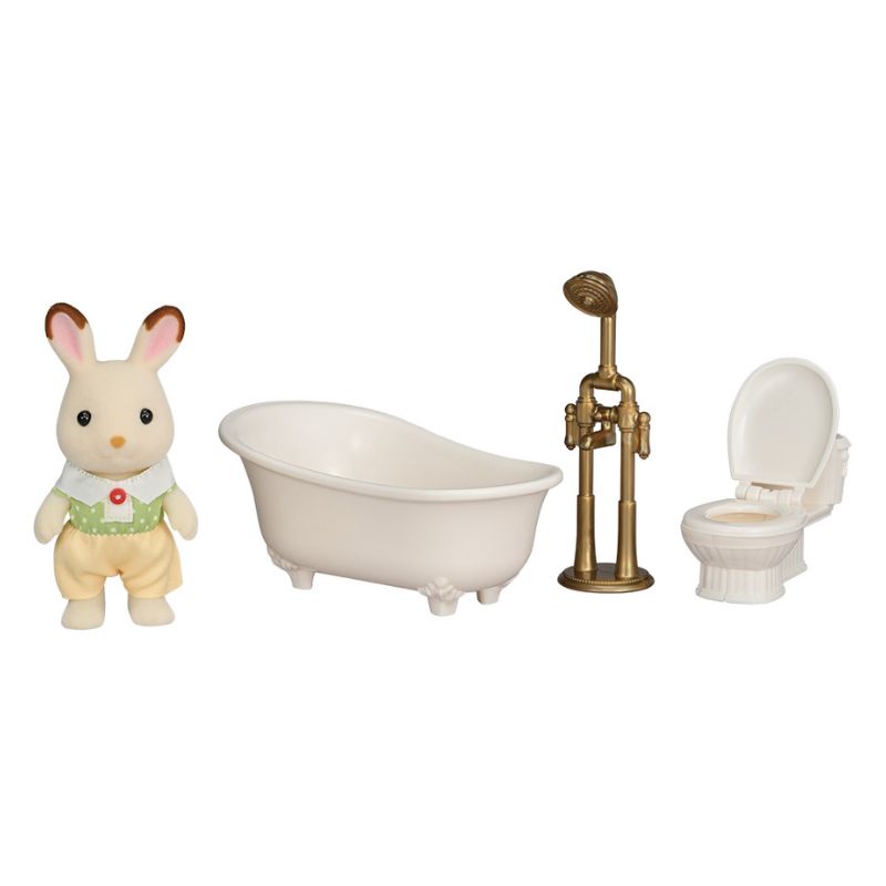 SYLVANIAN ES CHOCOLATE RABBIT BOY'S BATH TIME SET