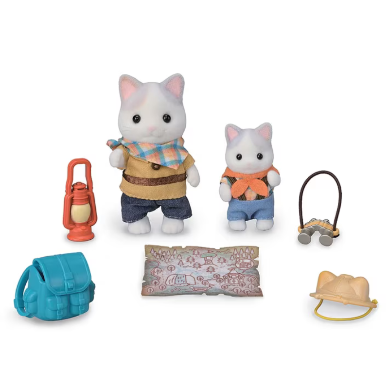 SYLVANIAN EXCITING EXPLORATION SET - LATTE CAT BRO. & BABY