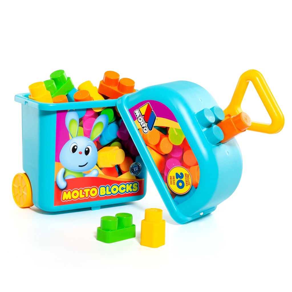 MOLTO BLOCKS TROLLEY 20 PCS