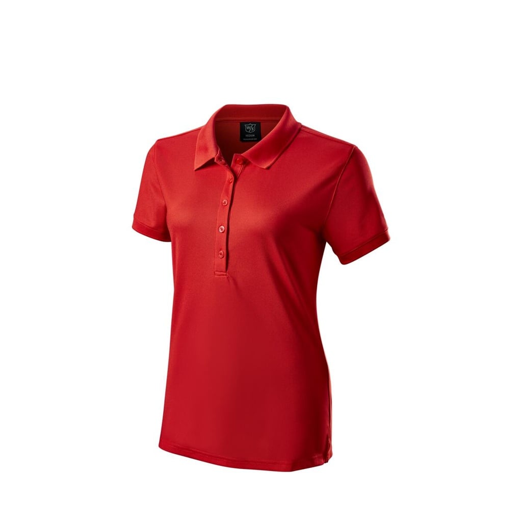 LADIES AUTHENTIC POLO RED LG