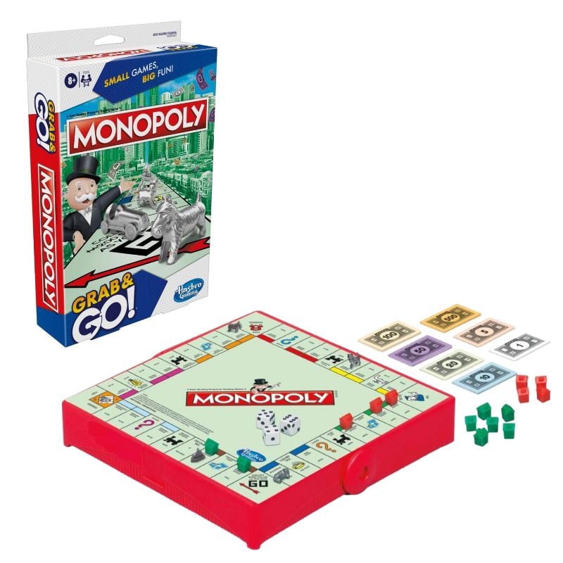 MONOPOLY GRAB AND GO (TRAVEL EDITION)