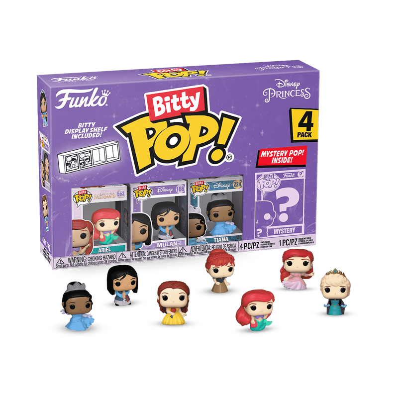 FUNKO BITTY POP! 4-PACK: DISNEY PRINCESSES - ARIEL VINYL FIGURES