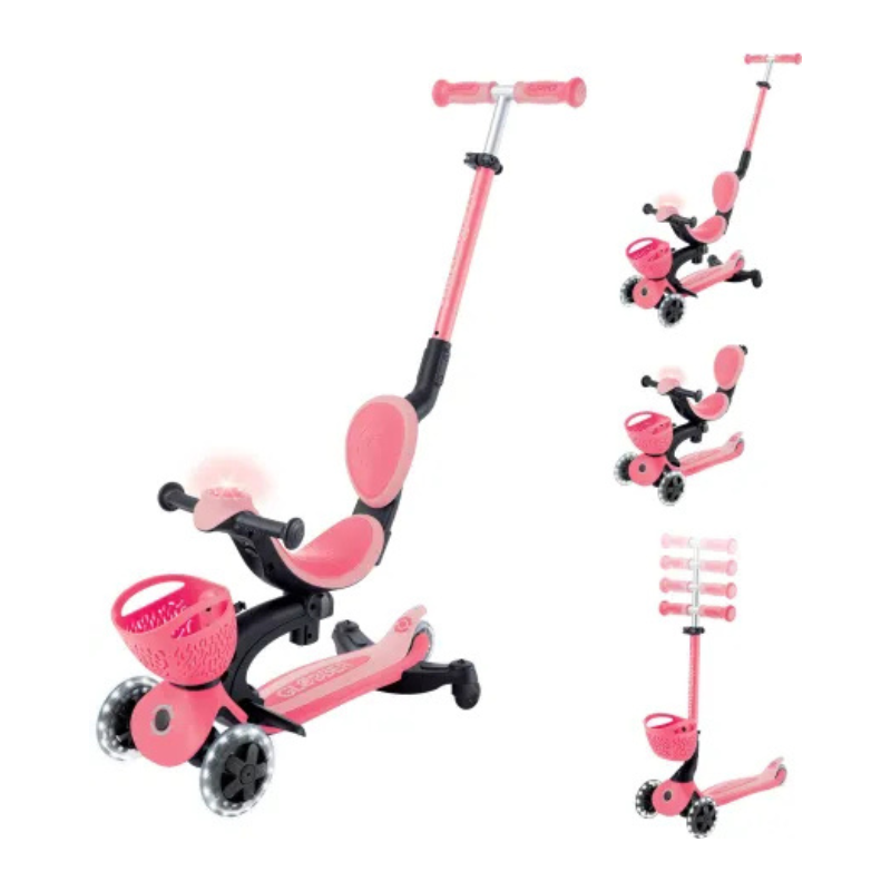 GLOBBER SCOOTER GO.UP BABY LIGHTS 360 CORAL PINK
