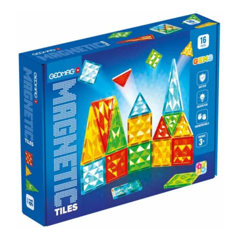 GEOMAG MAGNETIC TILES GEMS 16pcs.