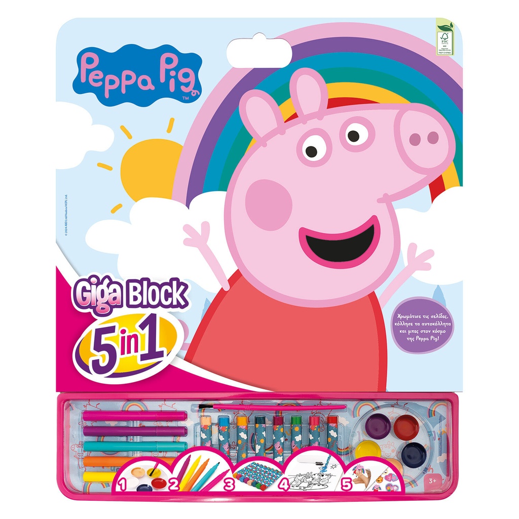 ΣΕΤ ΖΩΓΡΑΦΙΚΗΣ GIGA BLOCK 5 IN 1 PEPPA PIG TOOLKIT