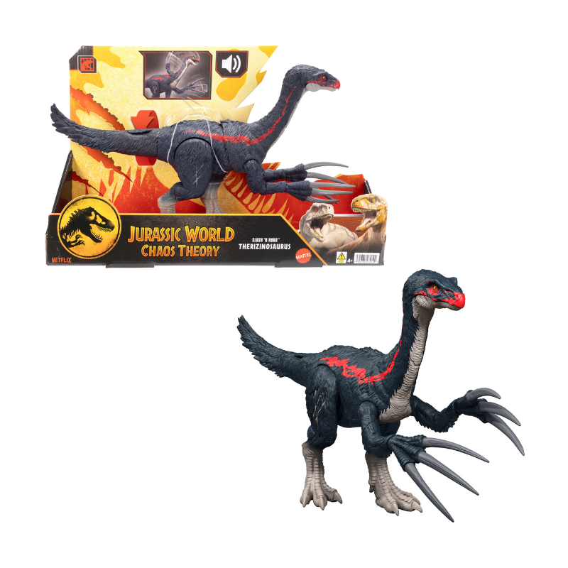 JURASSIC WORLD THERIZINOSAYROS ME HXOYS & LEITOYRGEIA EPITHESHS