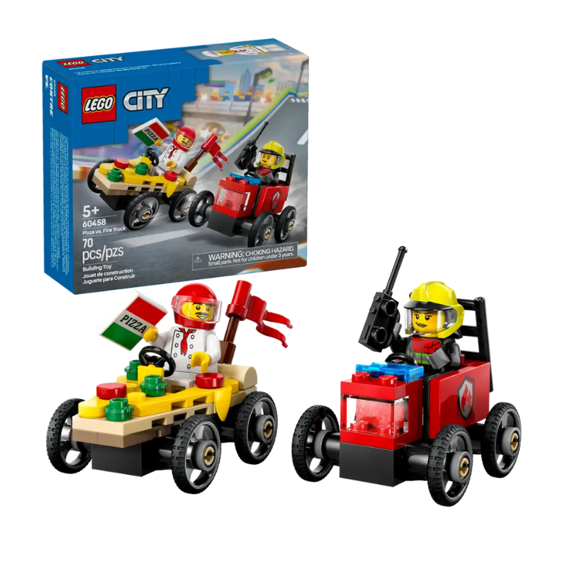LEGO CITY - PIZZA VS. FIRE TRUCK RACE CAR PACK