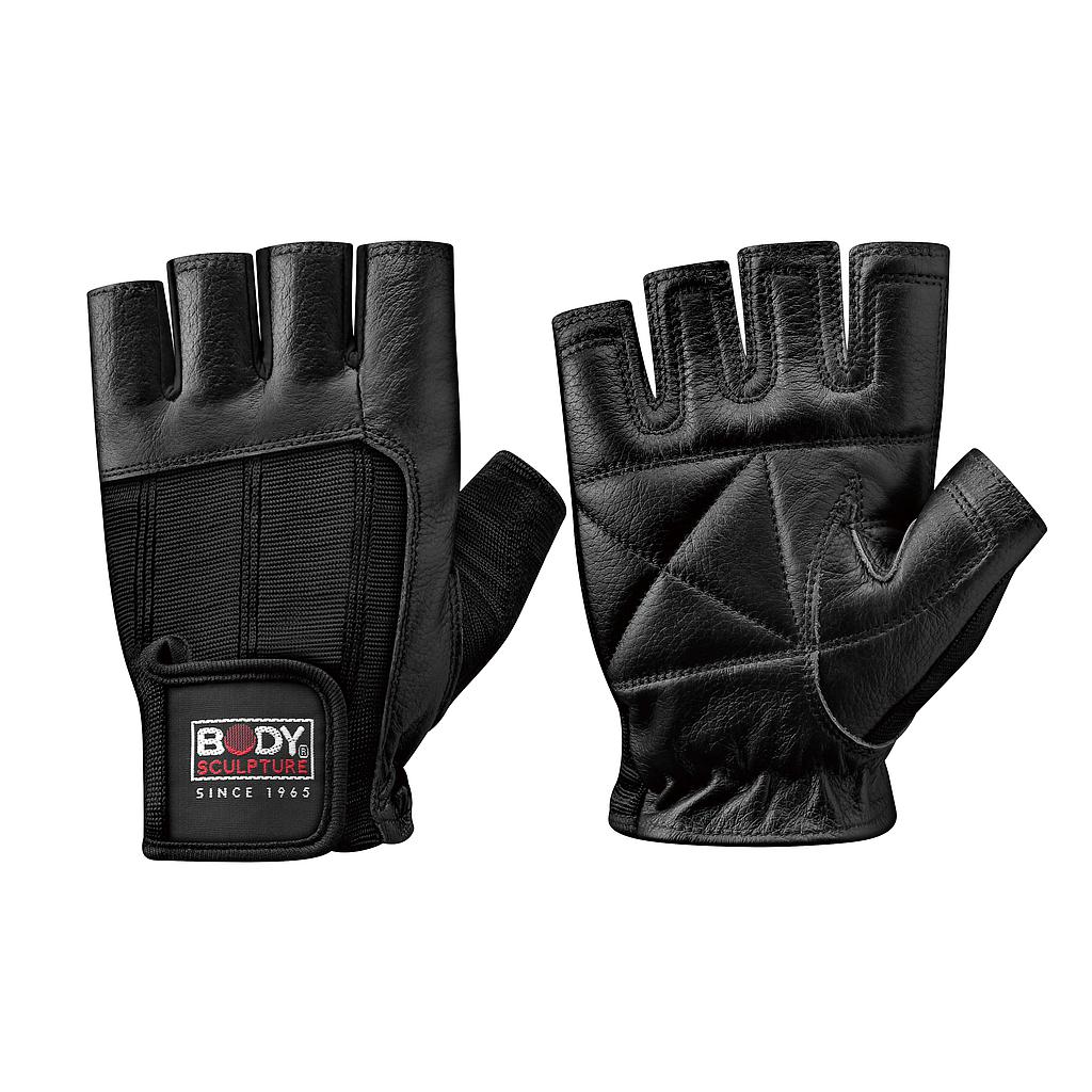 FITNESS GLOVE SPANDEX WITH LEATHER - L