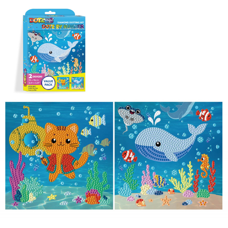 DIAMOND DOTZ DOTZIES BY NUMBER UNDER THE SEA