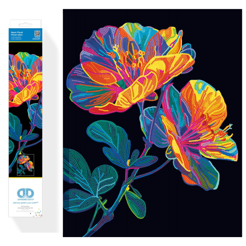 DIAMOND DOTZ NEON FLORAL