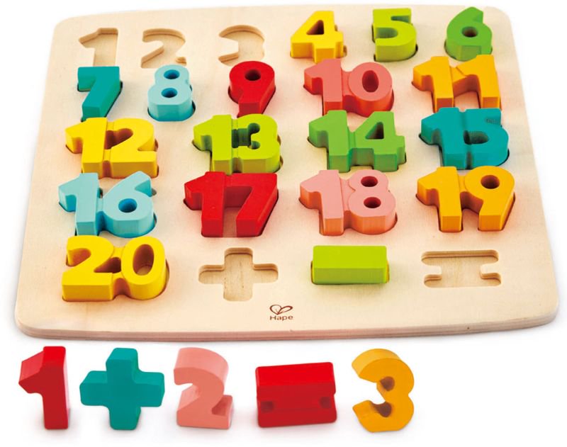 HAPE HAPPY PUZZLES ΞΥΛ.ΠΑΖΛ ΑΡΙΘΜΟΙ CHUNKY NUMBER MATH PEG